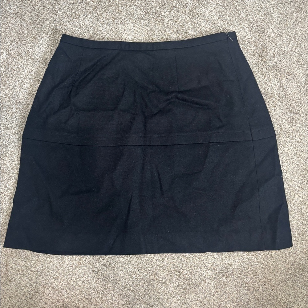 Metropolitan New York Women Wool Black Mini Skirt Size 12 Business Casual